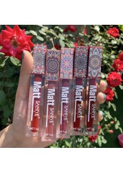 9 Colors Matte Nude Liquid Lipstick Dark Red Brown Velvet Lip Gloss Long Lasting Waterproof Pigment Makeup Lip Glaze Cosmetic