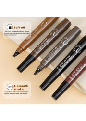 Four Heads Eyebrow Pencil Waterproof Sweat-proof Liquid Eyebrow Pencil Non-fading 4-fork Eyebrow Pencil Makeup TSLM1