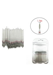 50pcs/set Nail Drill Bit Set Cutter Dental Diamond Grinding Polish Burs Dental Lab Polisher 2.35mm Shank Nail Tools