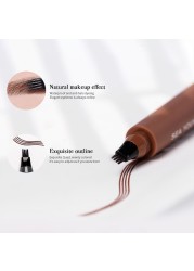 Four heads eyebrow pen long-lasting liquid waterproof anti-sweat eyebrow quick-drying pen eyes makeup beauty tools