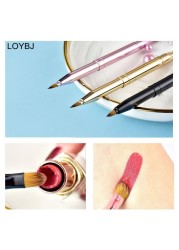 sainbj makeup brush portable lip contour concealer lip concealer makeup brush double end makeup brush for women