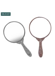 Princess mirror simple European beauty makeup portable handle mirror