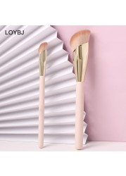 Wig 1/2 Piece Foundation Makeup Brush Slant Head Liquid Foundation Concealer Cosmetic Blending Brushes Face Contour Beauty Tool