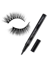 9D False Eyelashes Set Imitation Mink Hair Self Adhesive Eyeliner Pen Waterproof Reusable Makeup Cosmetic Tools TSLM1