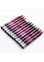 12 Colors Highlighter Eyeshadow Pencil Waterproof Glitter Matte Eye Shadow Makeup Pigment Cosmetic White Eyeliner Pen