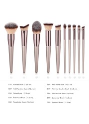 Hot Champagne Makeup Brushes Set for Cosmetics Foundation Powder Blush Eyeshadow Kabuki Blending Face Beauty Makeup Tool