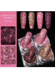 Born Pretty Reflective Glitter Powder Bright Light Shining Nail Chrome Pigment Dust Powder Nail Decoration for Gel Polish