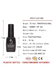 KODI New Arrived 12ml Blue Glitter Rubber Base 15 Gel Coat Nail Polish Set Nail Art Varnish Hot Hybrid Gel Varnish For Nails