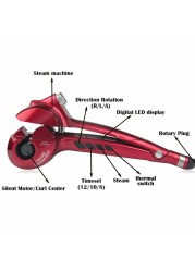 Hair curler dry and wet steam spray dual-use spiral coil straight curling iron hair curler titanium ceramic rollers wave tools