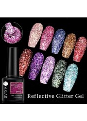 UR SUGAR Glitter Reflective Gel Nail Polish Shiny Rose Red Twilight UV LED Gel Varnish Soak Off Nail Gel Nails for Manicure