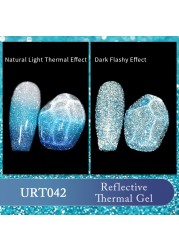 UR Sugar Glitter Thermal Gel Nail Polish Reflective Purple Blue Nail Gel Semi Permanent Varnish Soak Off UV Gel All For Manicure