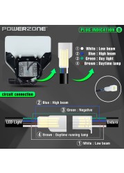 POWERZONE New Motorcycle 2021 Headlight Headlamp Head Lamp Light For Husqvarna FE250 FE350 FE450 2020 2021 2022 LED Headlight