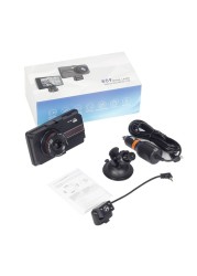 4 Inch Car Avto DVR Dash Cam HD 1080P Video Recorder With Dvr Rear View Camera 2 In 1 Recording Night Vision G-Sensor Dashcam