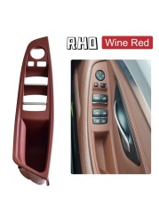 Right Hand Drive RHD For BMW 5 Series F10 F11 Beige Black Red Wine Oyster Car Interior Interior Door Handle Pull Panel Trim Cover