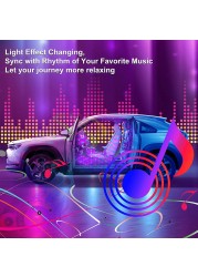 NLpearl RGB Galaxy LED Car Ambient Interior Light Usb Cigarette With App Remote Control Auto Foot Atmosphere Decorative Lamp