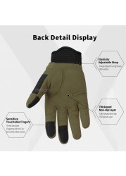 Full Finger Gloves Black Hard Finger Gloves Touch Screen Protective Gloves Military Tactical Gloves Men For Snow Road Dirt Bike Bicycle