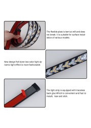 12V/24V Car LED Tailgate Light Strip Flexible Driving Turn Signal Light Bar Car Daytime Running Lights for SUV Jeep Pickup Truck