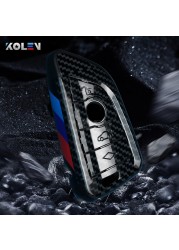 Carbon Fiber Car Remote Key Case Shell Cover Fob For BMW X3 X5 X6 F30 F34 E60 E90 F10 E34 E36 F20 G30 F15 F16 1 2 3 4 5 7 Series