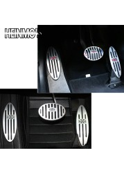 Foot Rest Pedal Sticker For Mini Cooper One + S R50 R53 R55 R56 R60 R61 F55 F56 F54 F60 Countryman Clubman Accessories 2/3pcs