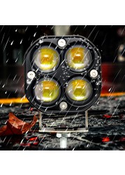 Motorcycle Led Work Light 12V 24V For Car Fog Lamp 4x4 Off Road Tractors Driving Lights White Square Spotlight