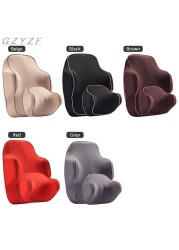 Car Neck Pillow Neck Pillow Lumbar Support Back Cushion Set Erognomic Design Fit Muscle Pain/Stress Relief for Car Seat