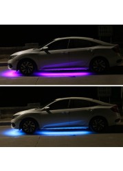 LED Car Underwater Lights Remote/APP Control Chassis Neon Lights RGB Flexible Strips Atmosphere Lamp Underwater System