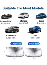 Auto Front Window Sunshade Car Sun Shade Protector Parasolcover Protector Interior Windshield Sun UV Protection Accessories