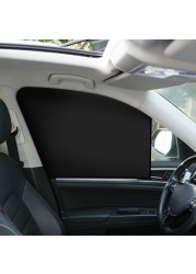 4pcs Car Magnetic Side Window Sunshade Cover Sun Visor Summer Protection Window Curtain For Front Rear Black Car Accessories