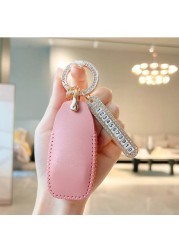 Women Car Key Leather Cover Fob Protector For Mercedes Benz E300l C260L C200L A200L E260C S320L C260l C200 Key Chain Holder