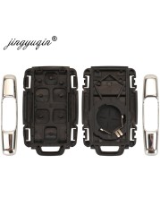 jingyuqin 3/4/5/6BTN Keyless Entry Case For GMC Yukon XL Chevrolet Tahoe Suburban Sierra Silverado Remote Key Case