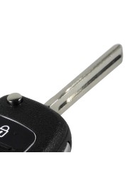 jingyuqin 10pcs/lots 3/4BTN Remote Key Fob Shell For Hyundai HB20 Santa Fe IX35 IX45 Accent I40 Flip Flip Key Cover