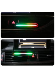 1/2pcs USB Voice Control Rhythm Light Car Diffuser Vent Clip Air Freshener LED Atmosphere Lamp Aromatherapy Car Decorative Lamp