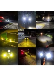 Luyoo 9D 9-36V Motorcycles LED Headlight Spot Work Light Motorcycle 6000K 3000K White Yellow Super Bright LED Driving Fog