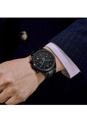 New leopard watches for men luxury brand fashion business quartz men's wristwatch stainless steel waterproof sports watch