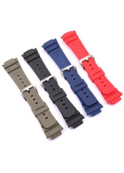 Watch Accessories Resin Strap 16mm For Casio G-SHOCK DW5600 5700 GW5035 5000 Transparent Silicone Men's And Women's Sports Band