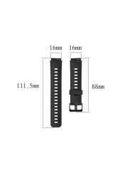 Universal Silicone 16mm Band Watch Strap for - Huawei TalkBand B3 B6 TIMEX TW2T35400 TW2T35900 and More Kids Watch