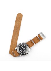 18mm 20mm 22mm 24mm Soft Suede Leather Watchband NATO Genuine Leather Strap Watch Strap Wrist Band Watch Accessoeies