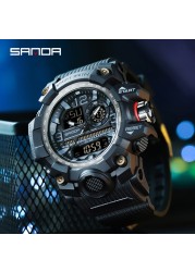 SANDA Brand G-Style Military Watch Men Digital Shock Sports Watches for Man Waterproof Electronic Wristwatch Mens 2022 Relogios