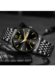 Luxury Mens Watches Business Waterproof Quartz Wrist Watch Stainless Steel Dial Casual Sports Clock Male Clock Relogio Masculino