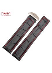 Genuine Leather Bracelet 19mm 20mm 22m For Tag Heuer Watches Men Wrist Band Accessories Fold Buckle Leather Watch Strap