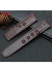 Genuine leather watch strap 20mm 22mm for Maurice Lacroix watchband folding buckle leisure business cowhide bracelet