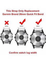 22mm Titanium Alloy Strap for Garmin Forerunner 745/Fenix ​​5 6 Quick Fit Connector Replacement Strap for 26mm Fenix ​​5X 6X/Fenix ​​3