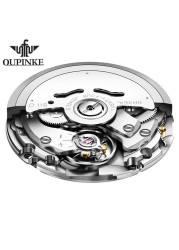 OUPINKE Business Automatic Mechanical Watch for Men Waterproof Tungsten Steel Strap Full Automatic Top Brand Men Wristwatches