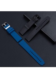 Soft nature rubber silicone watches band 20mm 22mm 24mm colorful watchband for Superocean navitimer/Avenger/Breitling strap