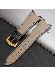 Leather watch band for Patek Philippe 5711 5712G Nautilus for watches men and women special prong wristband 25mm