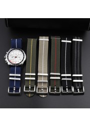 18mm 20mm 22mm French Forces Parachute Bag Watchband NATO Zulu Elastic Nylon Strap Watch Strap Military Bracelet Watch Band