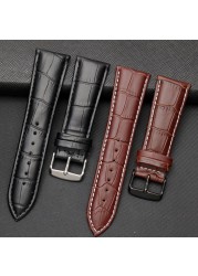 Watch Strap 23mm 24mm 26mm 28mm Big Width Black Brown Mens Crocodile Genuine Leather Watch Strap Band Bracelets Free Shipping