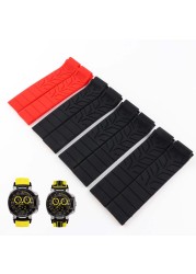 Sport Silicone Watch Bands For Tissot T048 T048.417 Watchband Watch T-Race T-Sport Watchband Waterproof Bracelet Soft Rubber