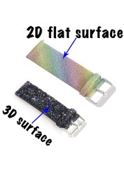 Samsung Galaxy Watch 42mm Smart Watch Strap Leather Strap For Galaxy Watch Active 2 Bling Replacement Glitter Watchband Bracelet