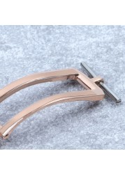 Brand Quality Watchband Folding Buckle For Breitling Clasp 18mm 20mm Silver Black Rose Gold Stainless Steel For Silicone Leather